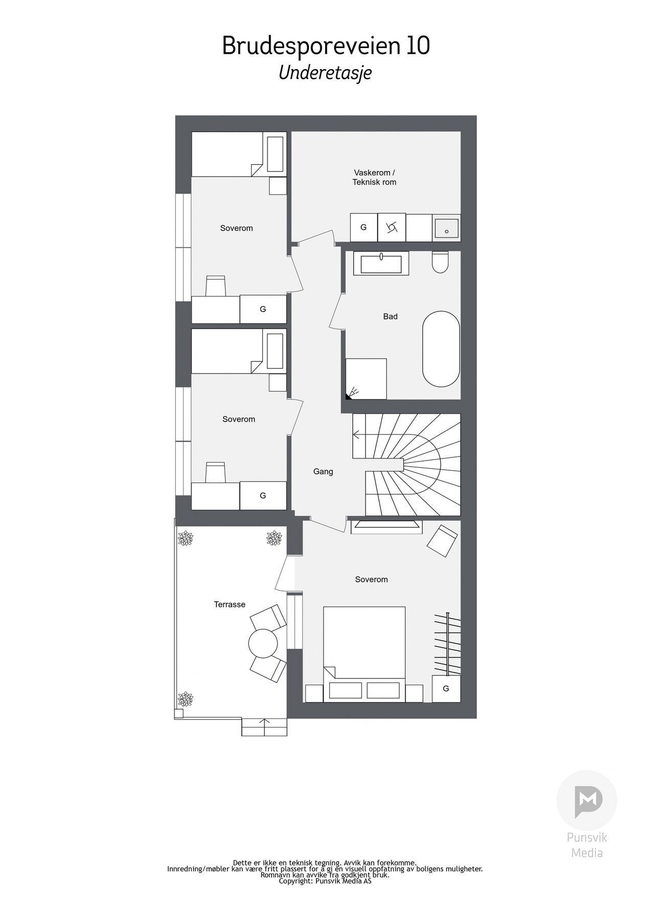 Plantegning underetasje Galleribilde