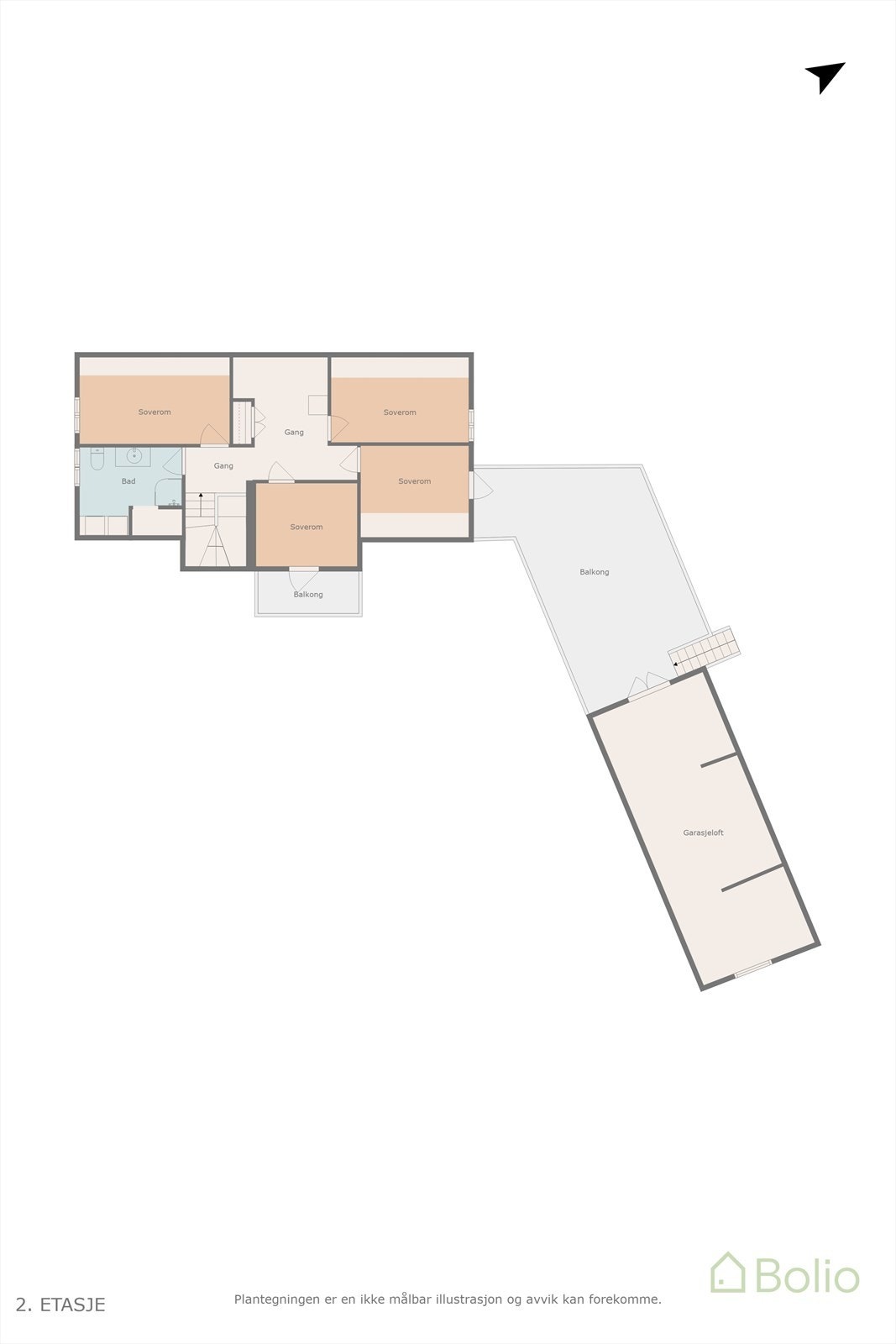 Plantegning 2. etasje. Galleribilde