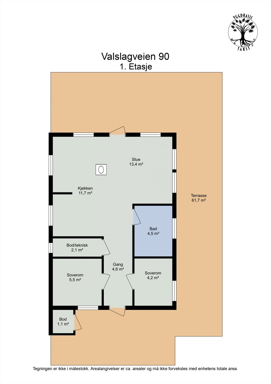 Floorplan letterhead - Valslagveien 90 - 1. Etasje - 2D Floor Plan.jpg Galleribilde