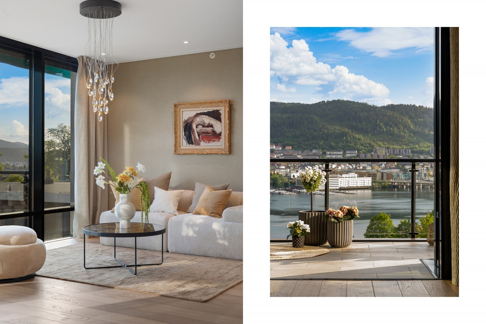 - Det er solskjerming på vinduer i stue - Galleribilde