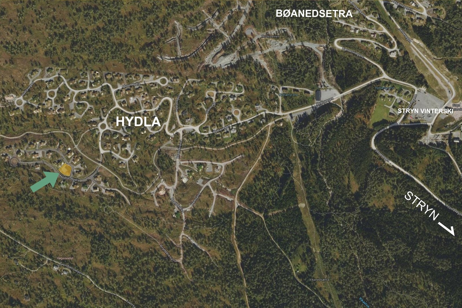 Denne flotte tomten ligger solrikt og vakkert til i et veletablert hyttefelt - HYDLA Galleribilde