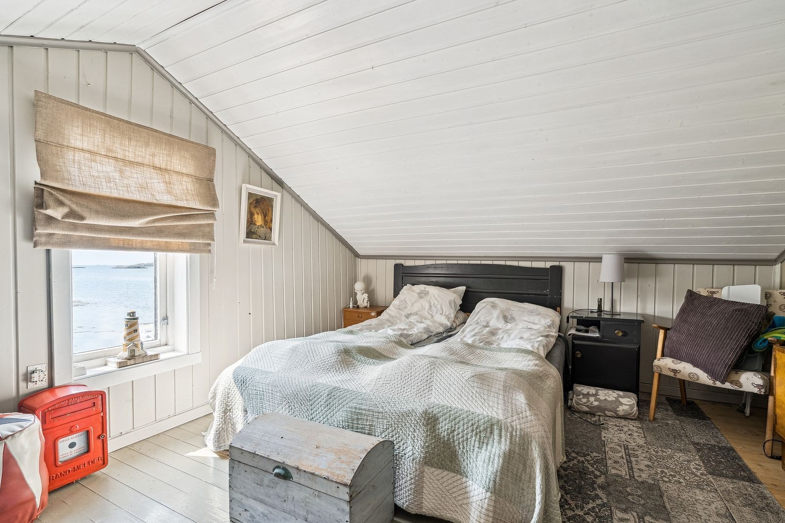 Det største rommet i 2. etg. Trappen fra 1. etg. kommer inn i dette rommet. Galleribilde