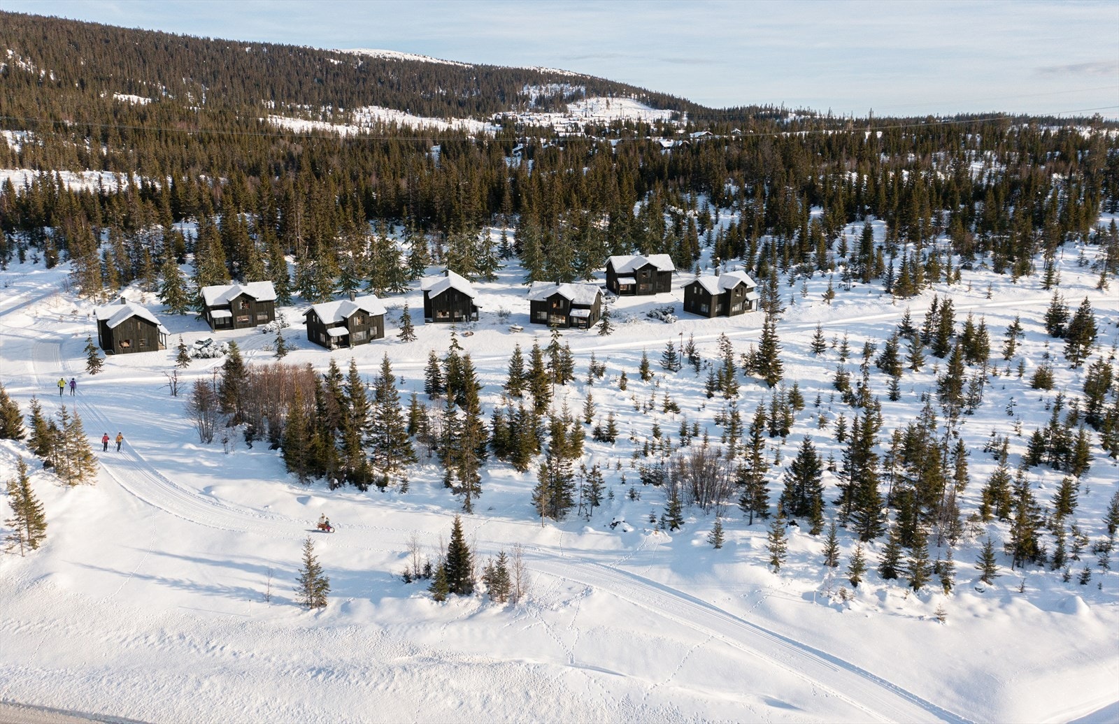 Illustrasjon av hyttetunet Galleribilde
