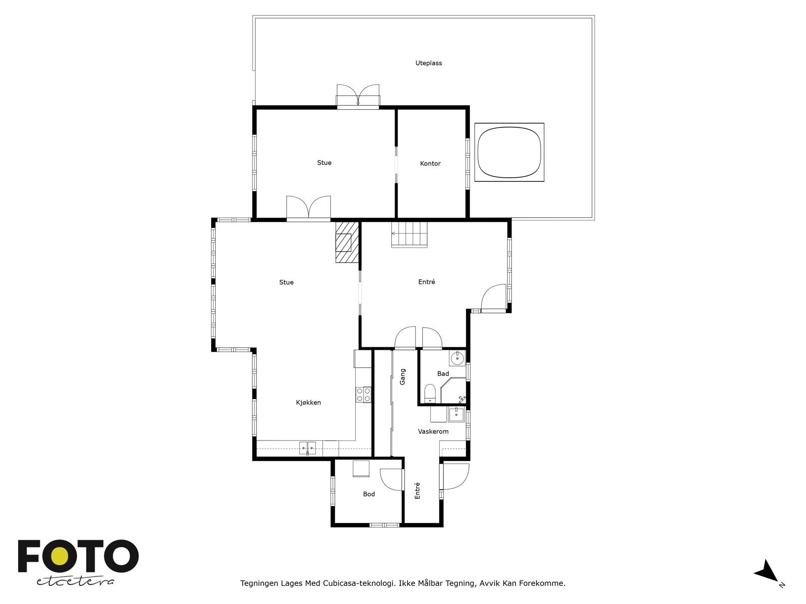 Plantegning første etasje. Galleribilde