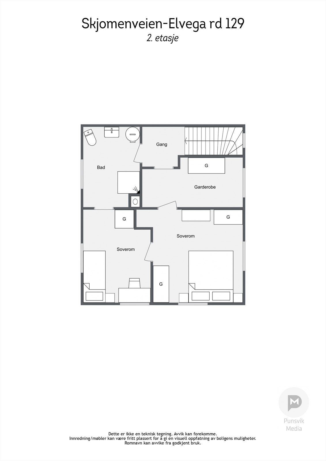 Plantegning 2.etasje Galleribilde