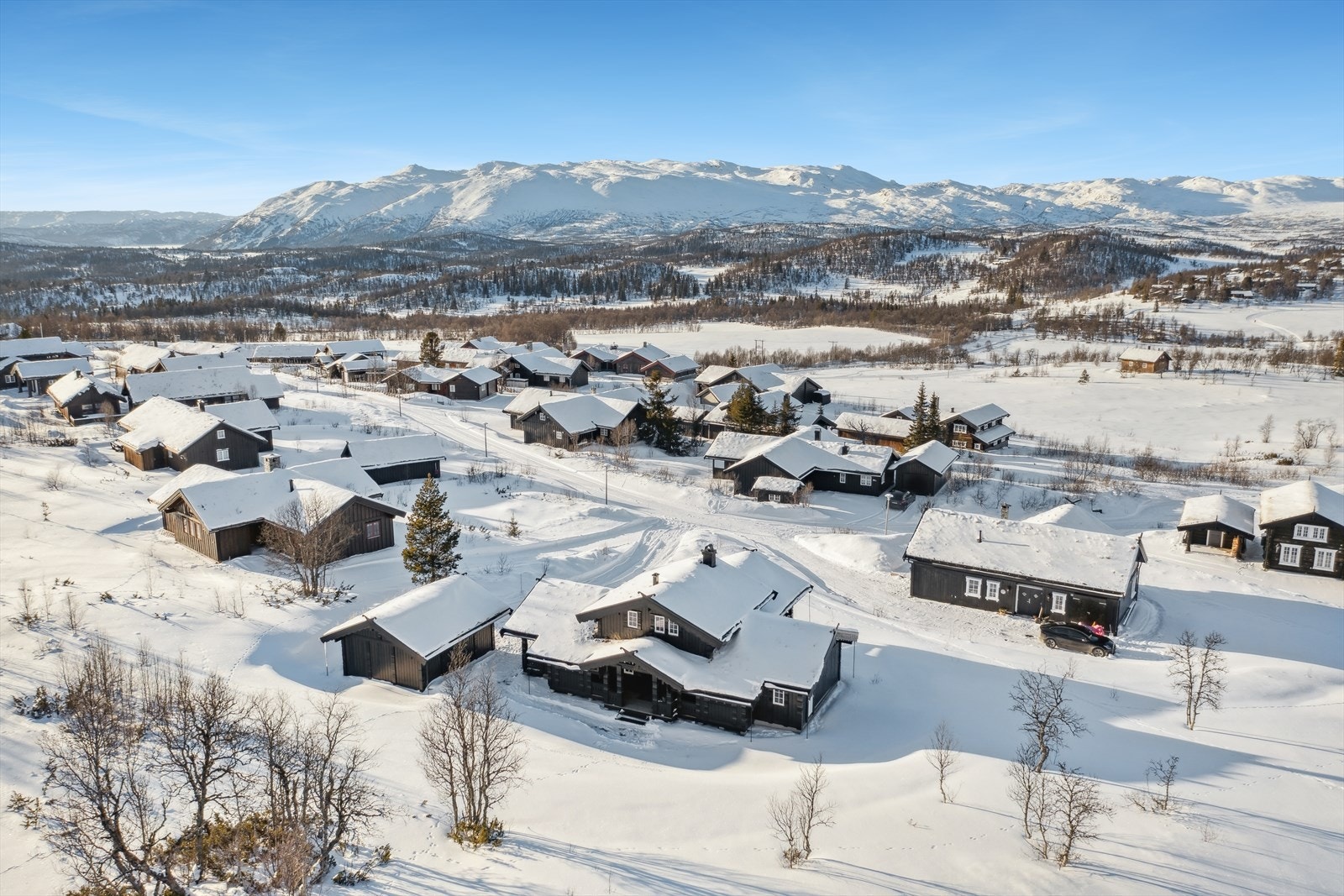 Hyttefeltet Flishaugen er et mindre, eksklusivt hyttefelt med et veldrevet hyttelag. Adkomsten til området er sikret med elektrisk bom, og det er gatebelysning som slås av om natten for å redusere lysforurensningen. Galleribilde