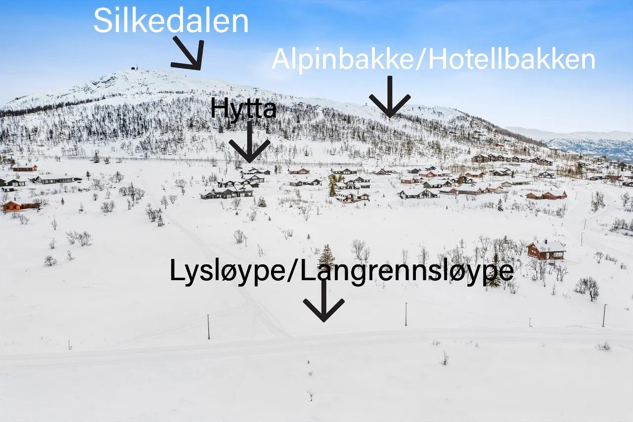 En liten koselig viten: Rundt eiendommen er det vanligvis godt med ryper. Så om morgenen, når det lysner, skal du ikke se bort i fra at rypene fungerer som vekkerklokke! Velkommen til fjells! Galleribilde