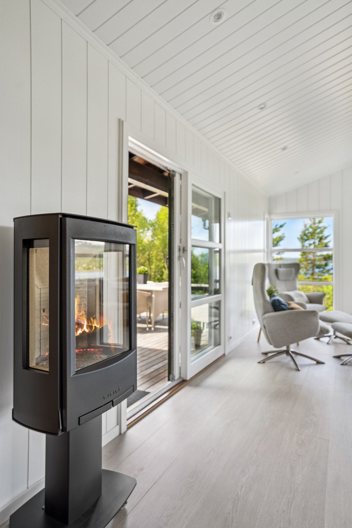 Peisen er ikke tilkoblet til pipe. Galleribilde