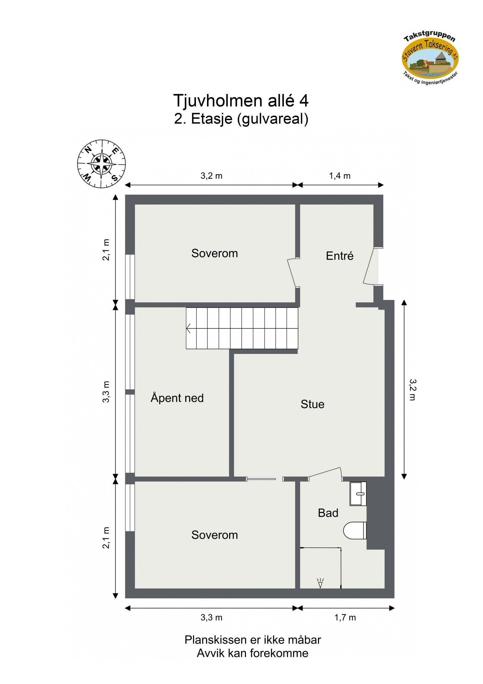 Plantegning andre etasje Galleribilde