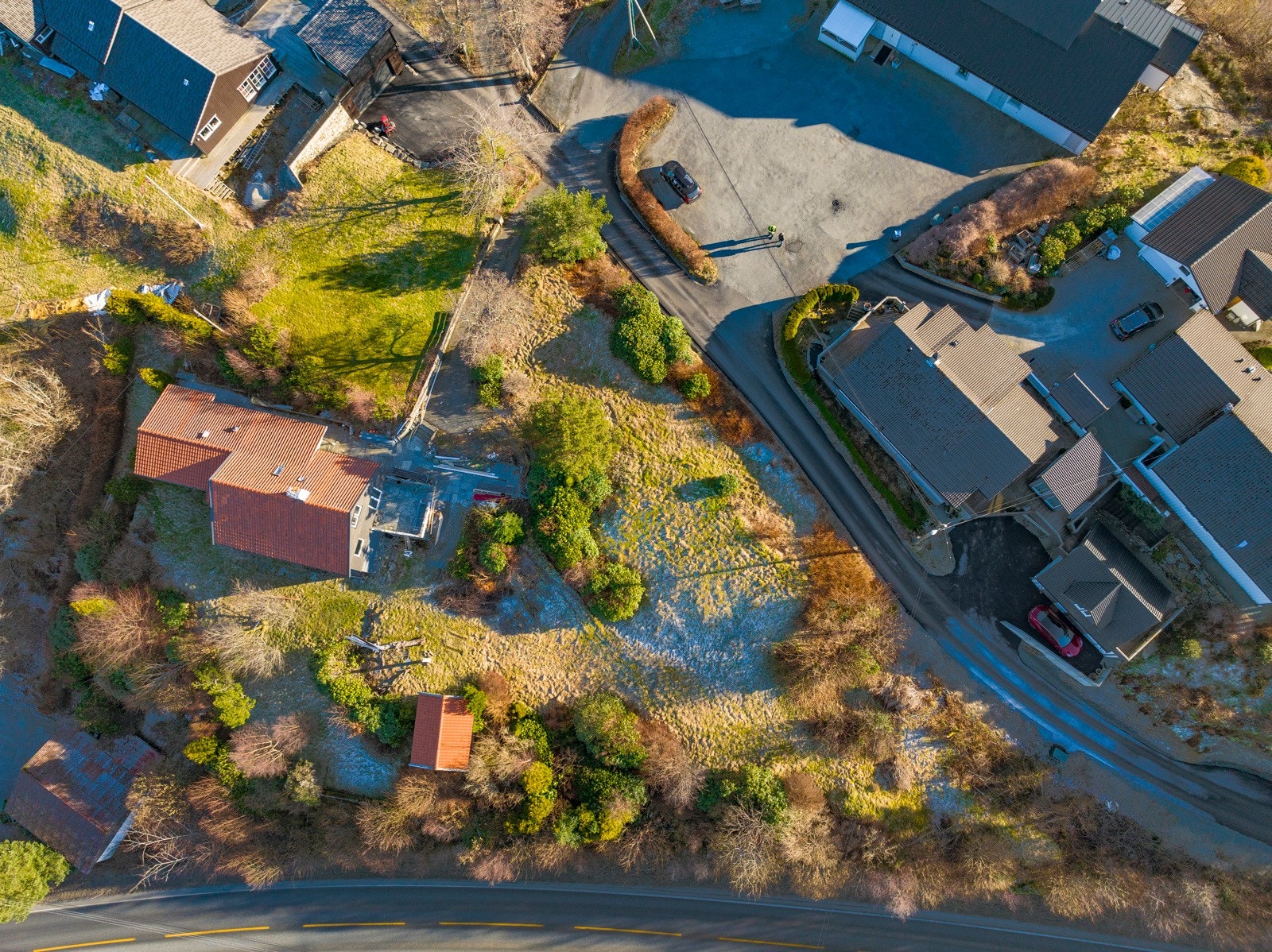 Tomt rett ovenfra- Galleribilde