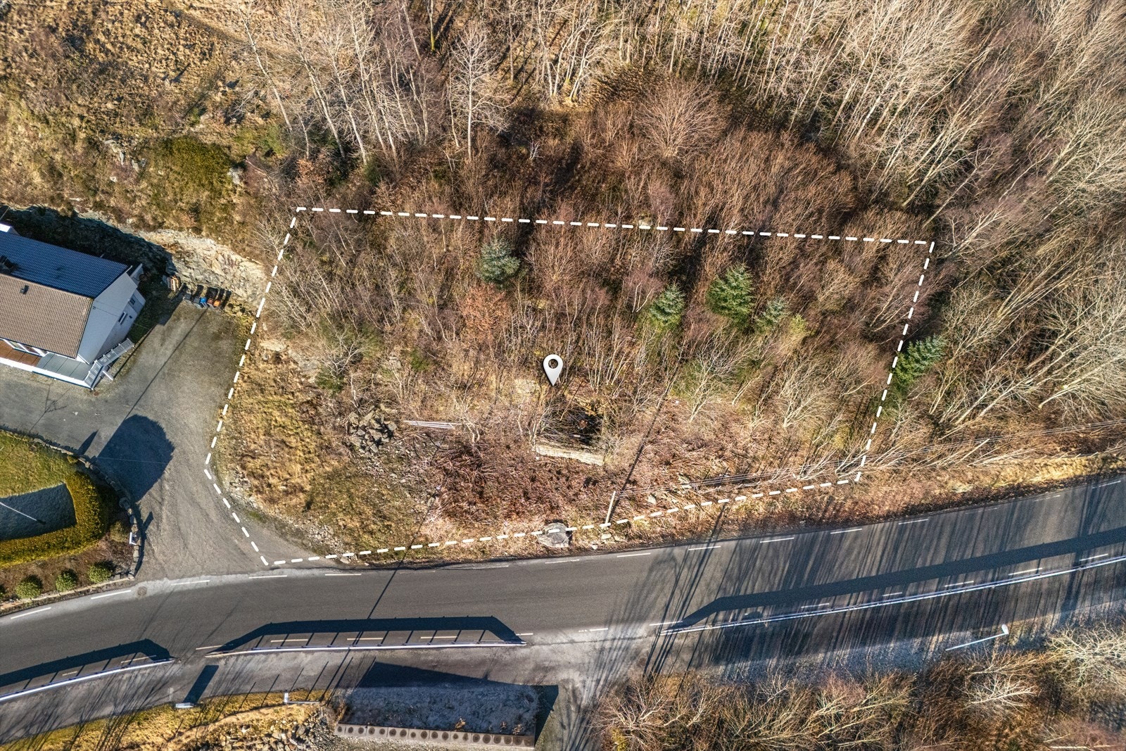 Illustrert tomtegrense, denne kan avvike i forhold til det som er reelt. Galleribilde