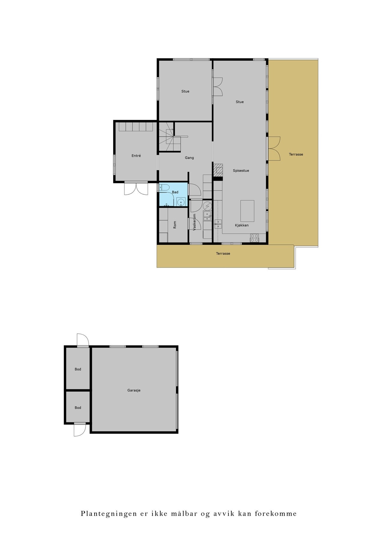 Plantegning 1. etasje Galleribilde