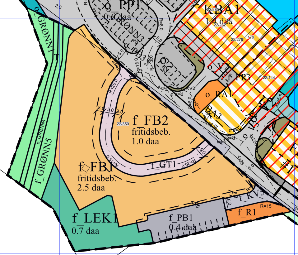Skjermbilde fra reguleringsplankart Galleribilde