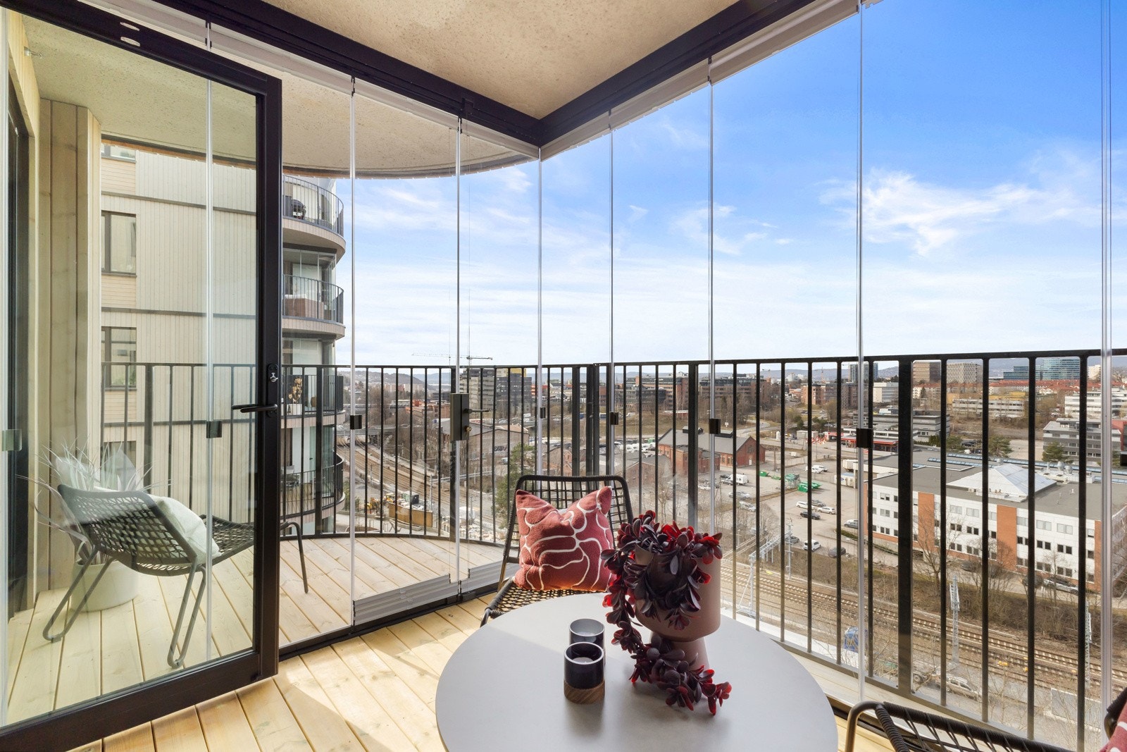 Flott utsikt fra balkongen Galleribilde