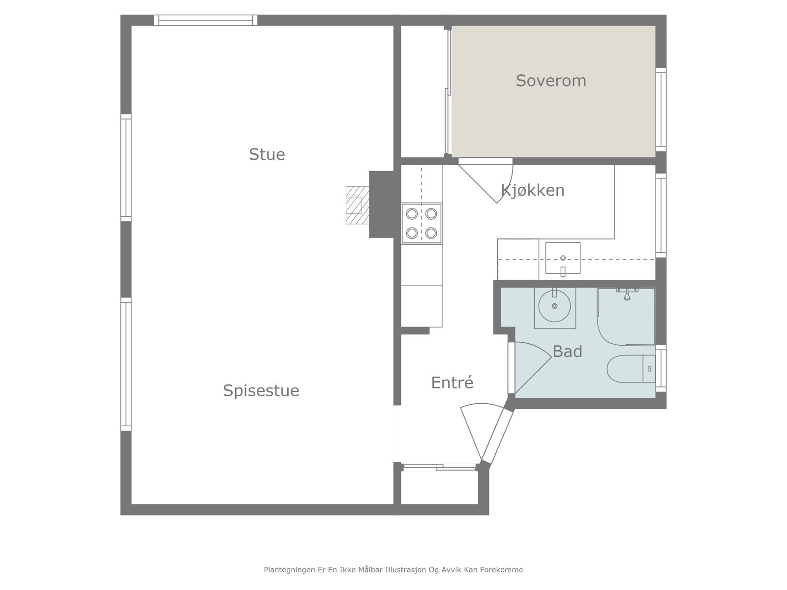 Plantegning leilighet. Galleribilde