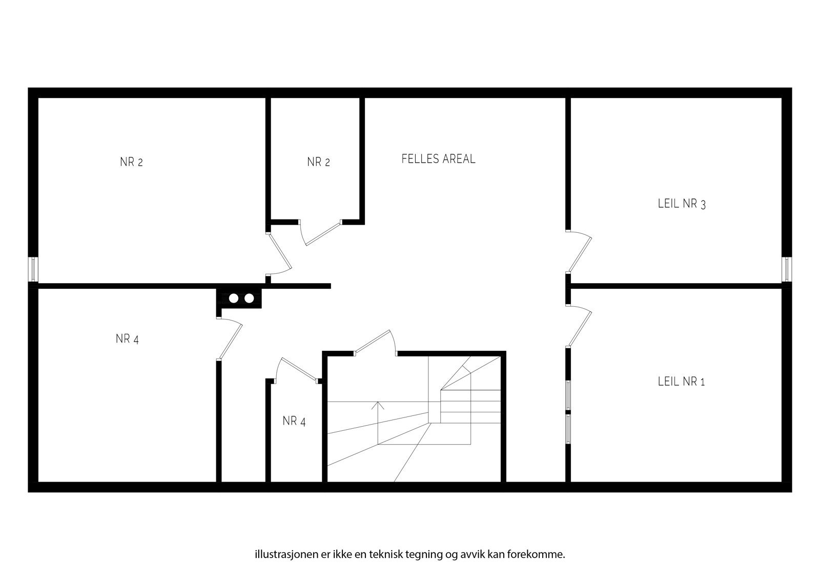 Plantegning loft. Galleribilde
