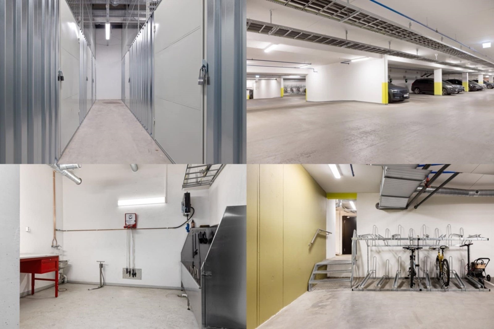 Ca. 5 kvm sportsbod inkl. Kontakt megler vedr. garasjeplass. Felles sykkelverksted. Galleribilde