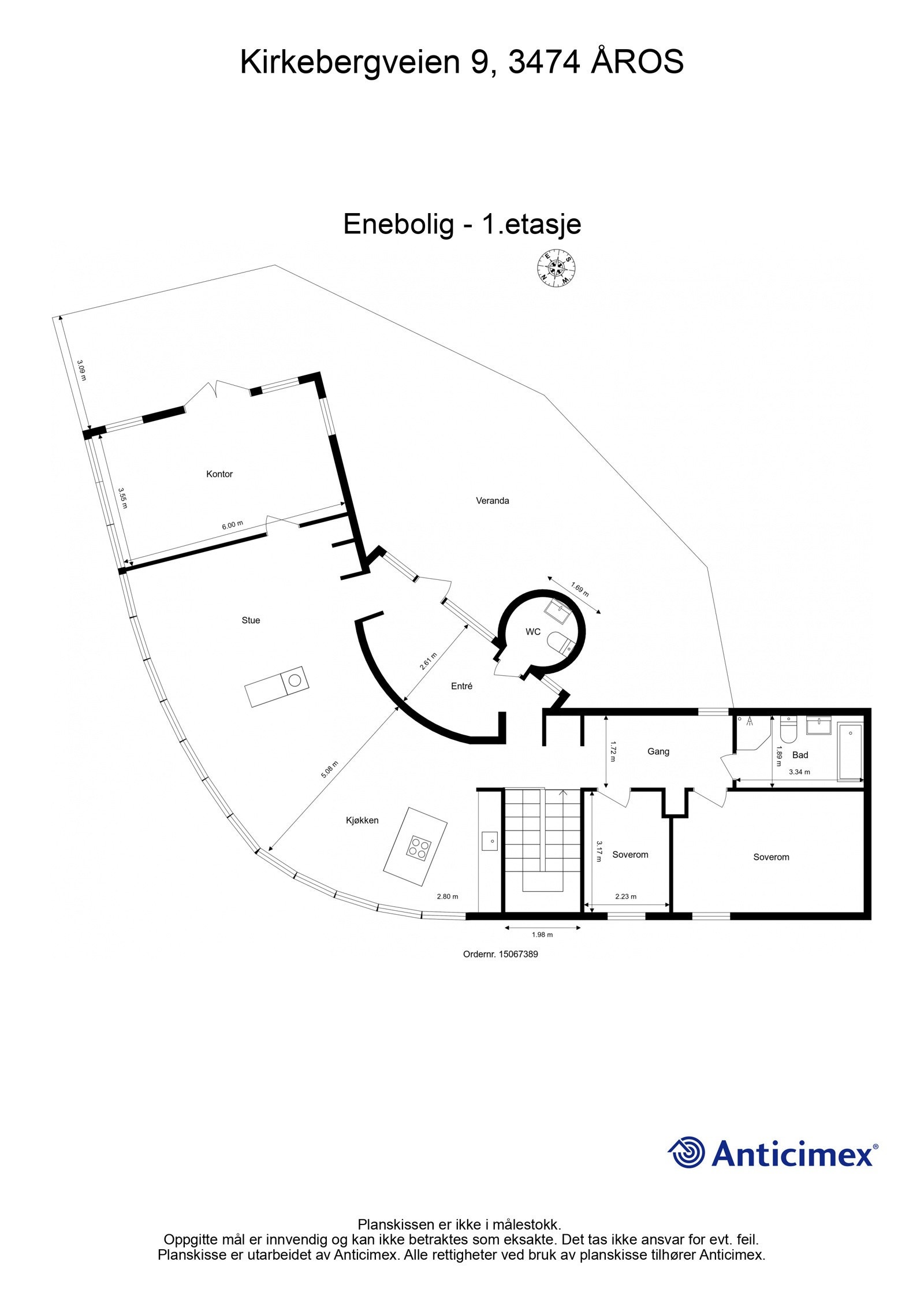 Plantegning første etasje Galleribilde