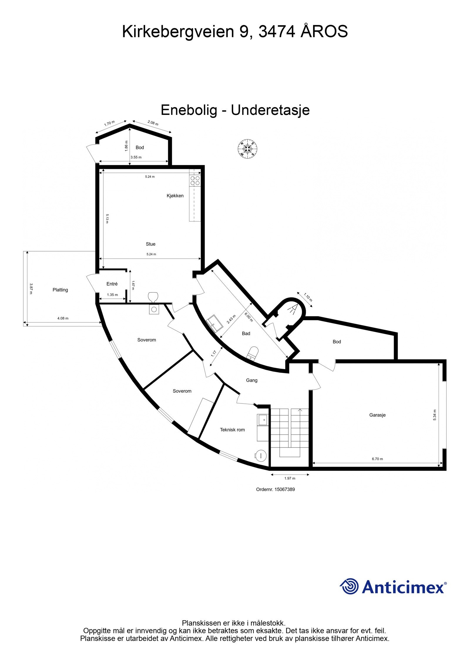 Plantegning underetasje Galleribilde
