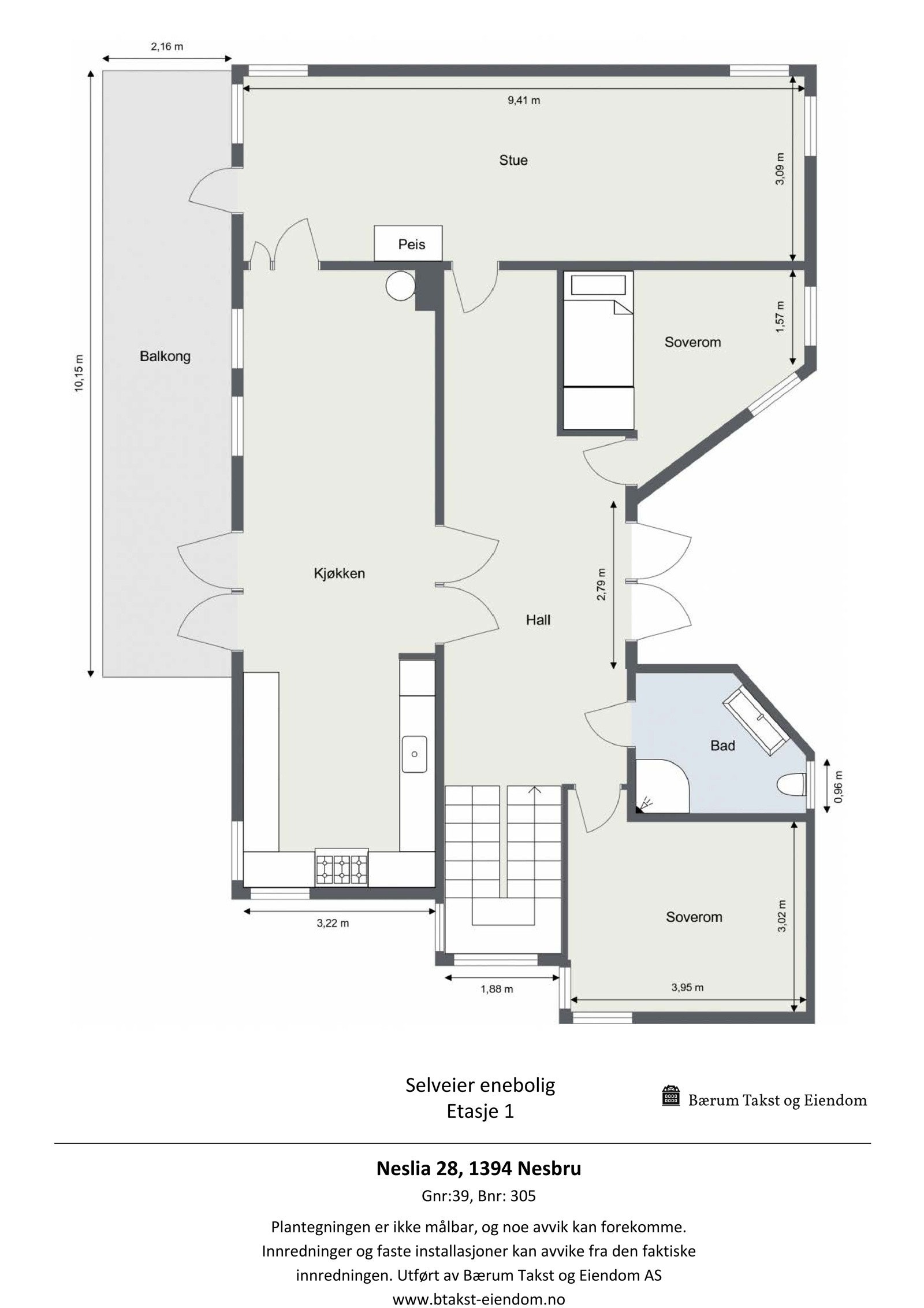 Plantegning 1. etasje Galleribilde