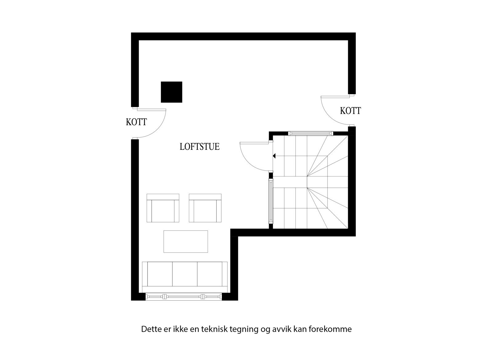 Plantegning loft Galleribilde