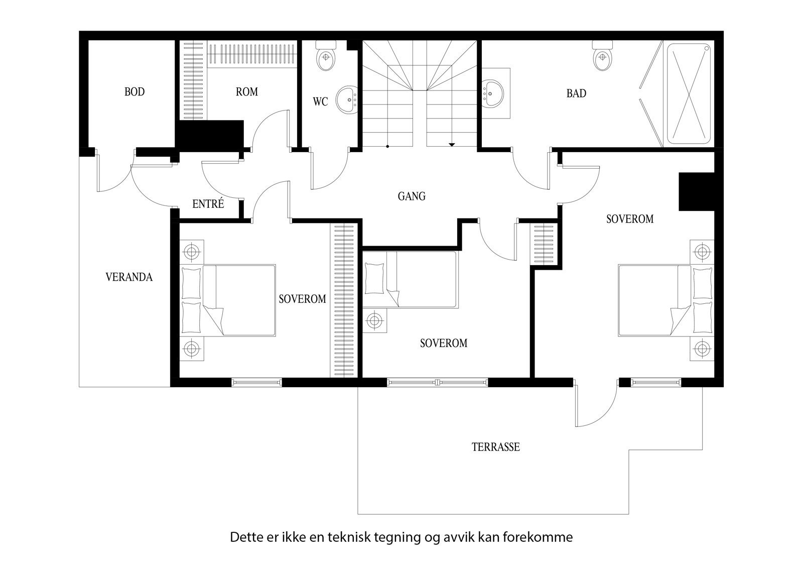 Plantegning 1. etasje Galleribilde