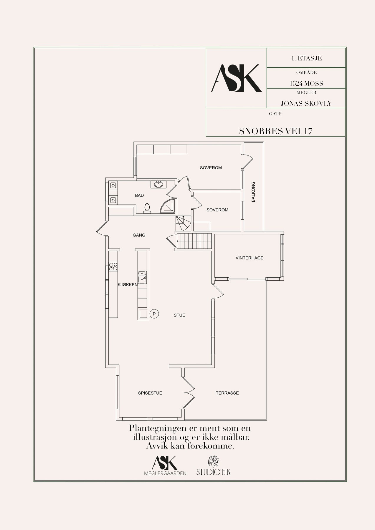 Planskisse 1. etasje Galleribilde
