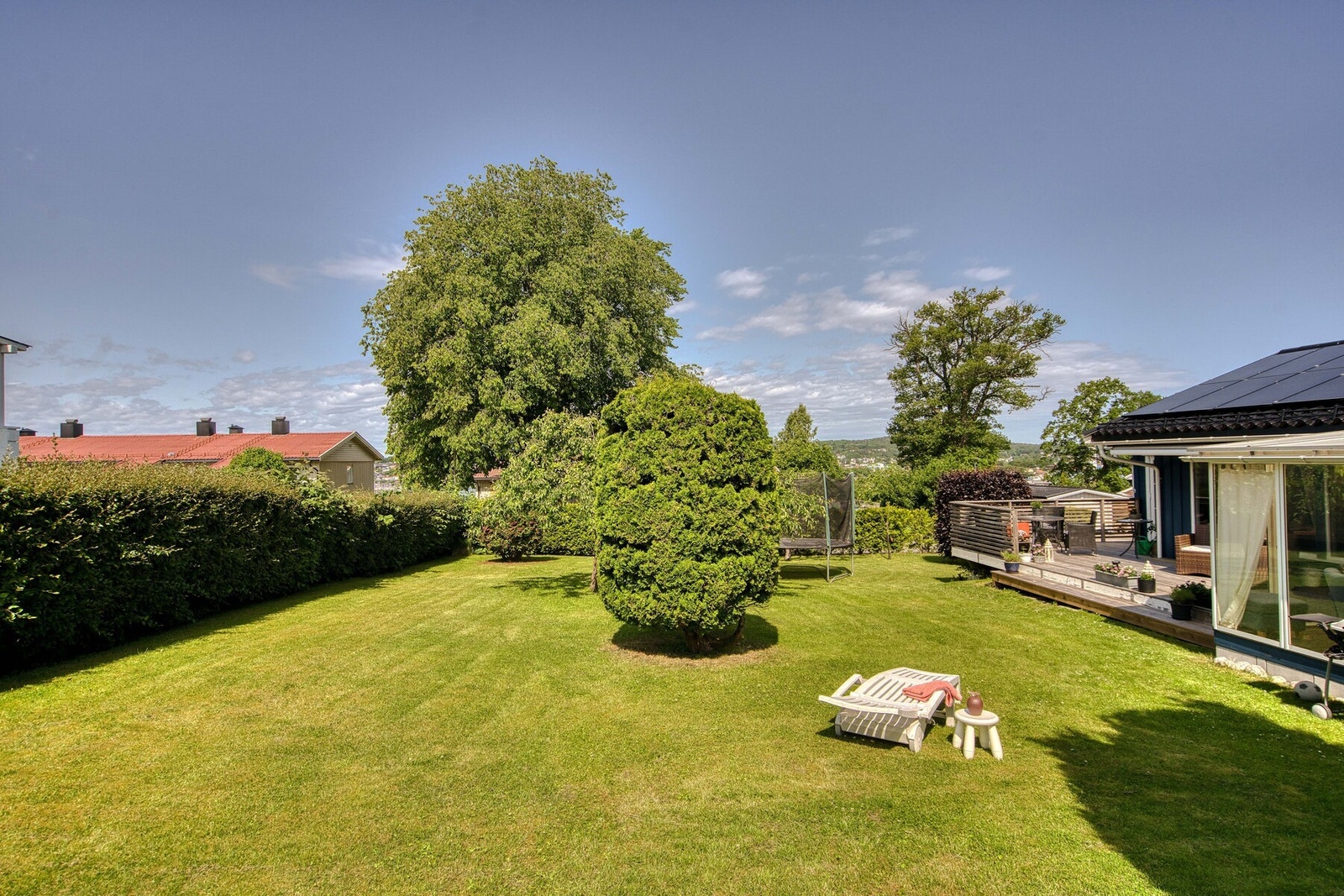 En stor hage er en drøm for store, små og firbeinte Galleribilde