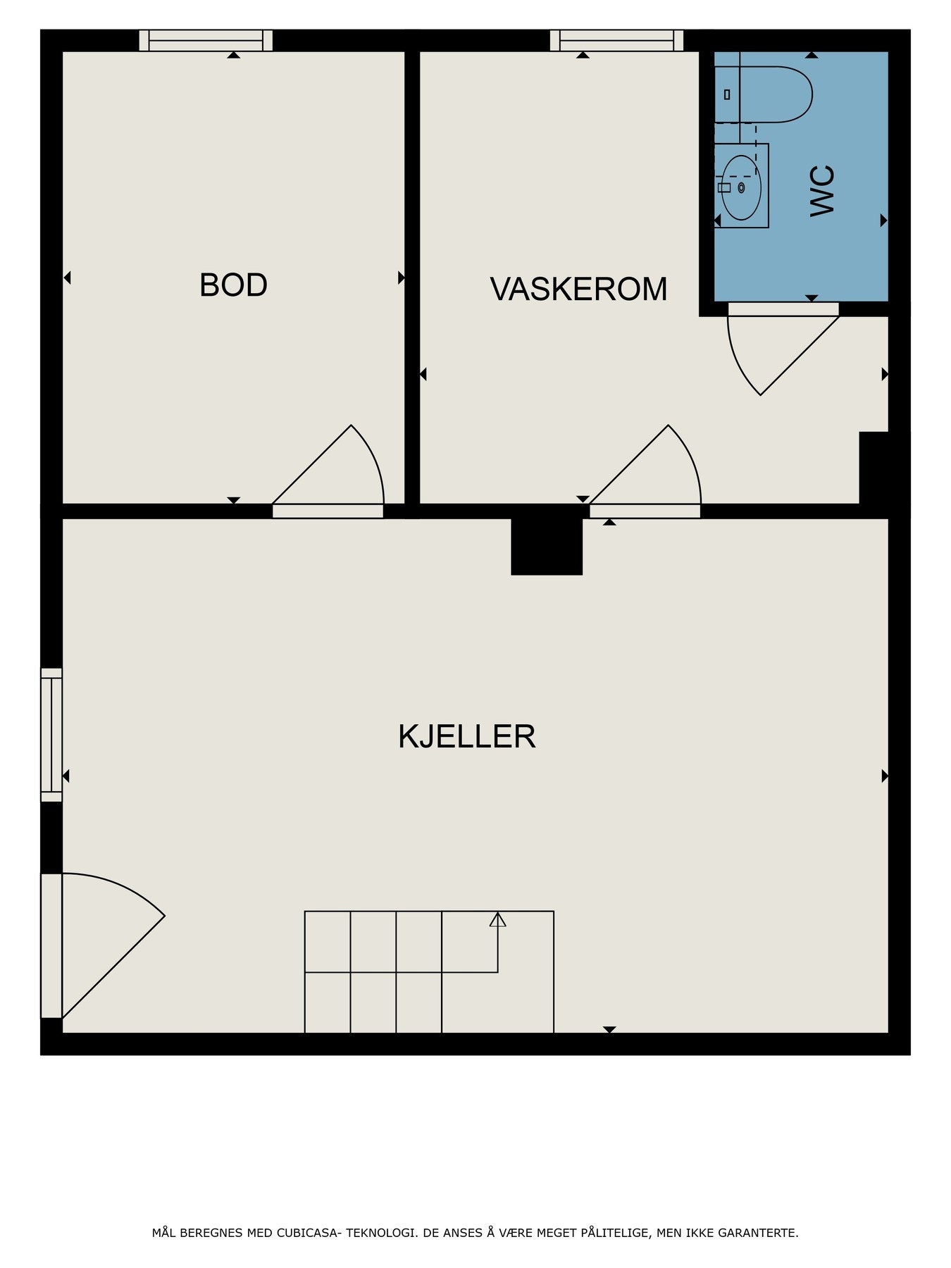 Boligen har også kjeller med lagringsplass. Galleribilde