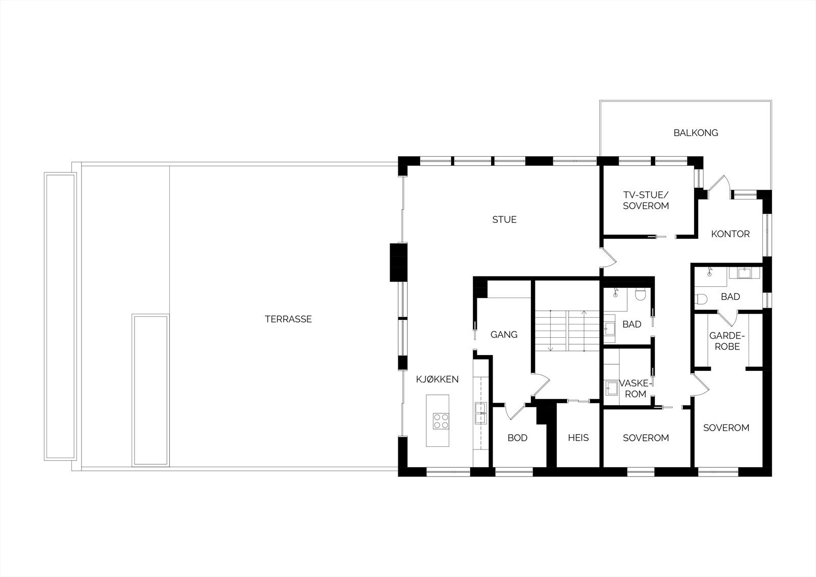 Plantegning 6. etasje Galleribilde