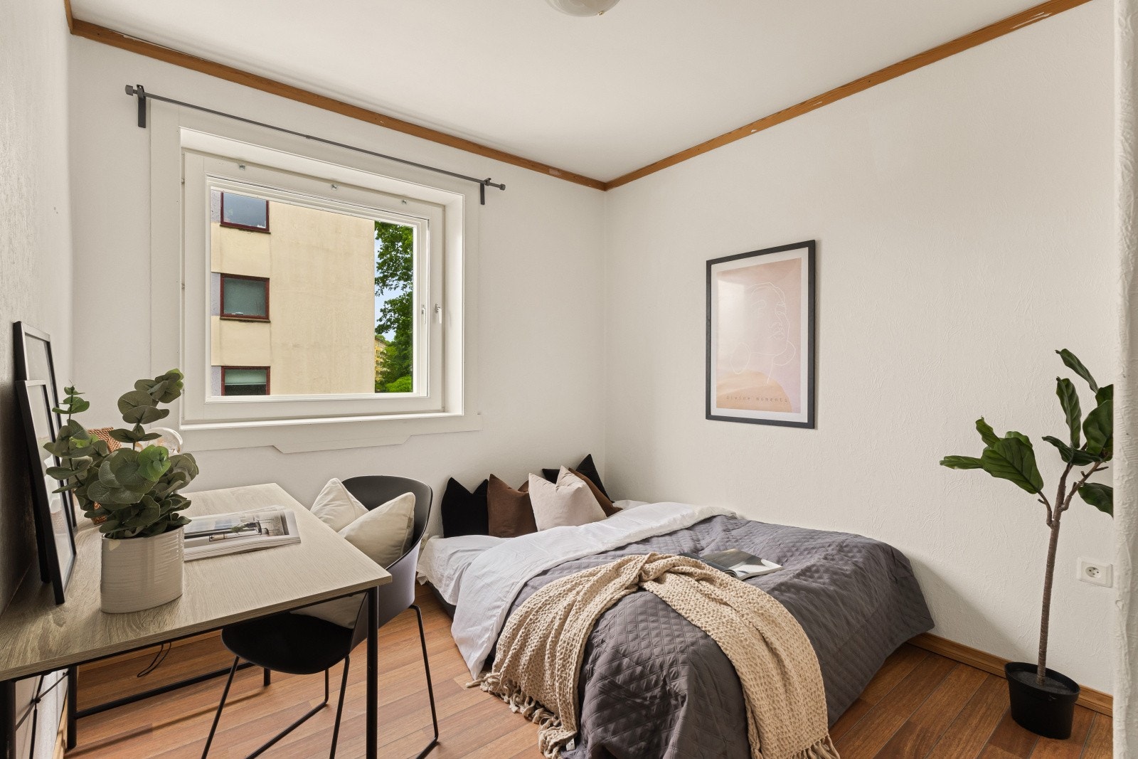 Soverom nr. 2 er på 9 m² og kan lett tilpasses etter ulike behov og møbler. Galleribilde