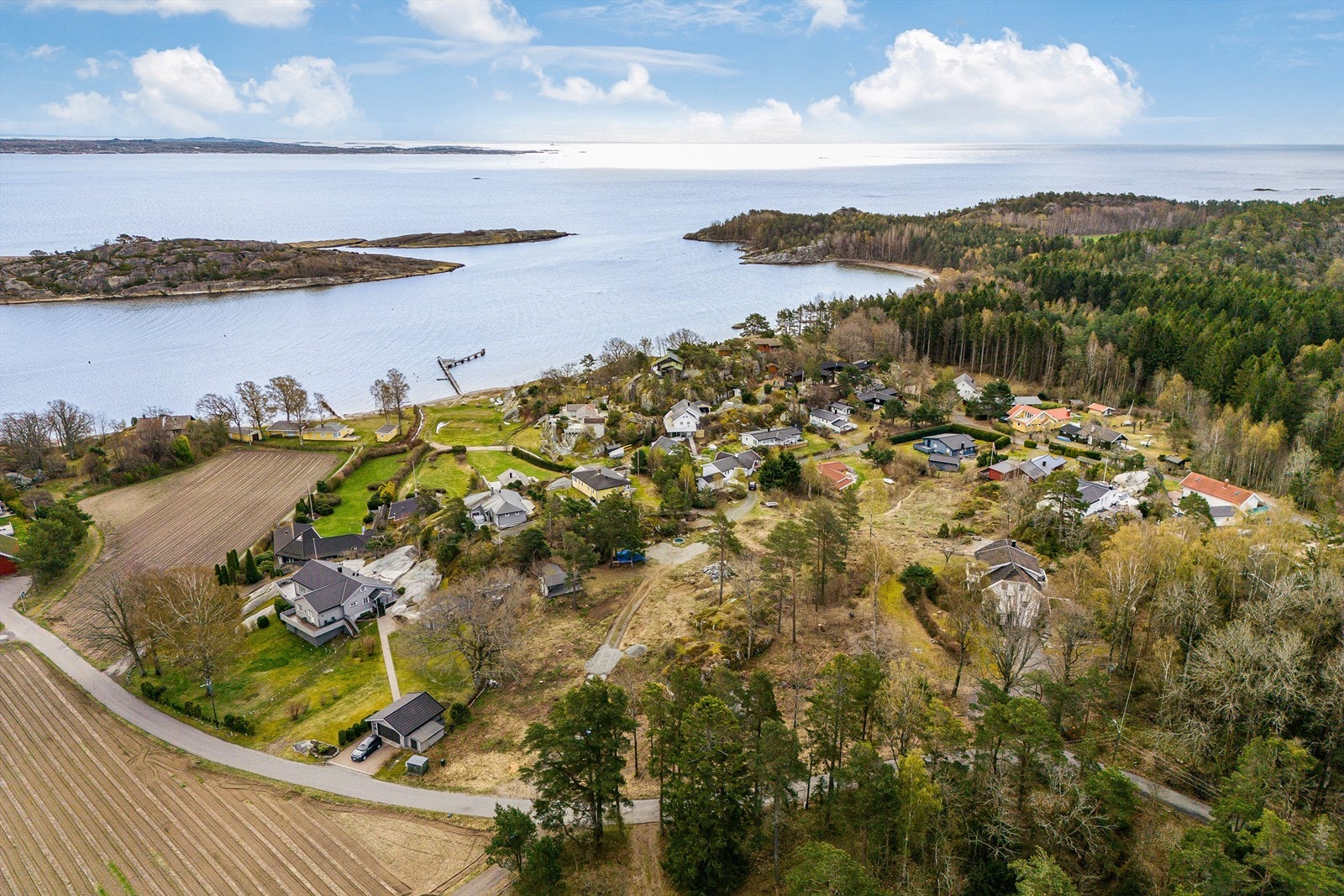 Tomtene er ytterligere opparbeidet og veien flyttet siden dette bildet ble tatt Galleribilde