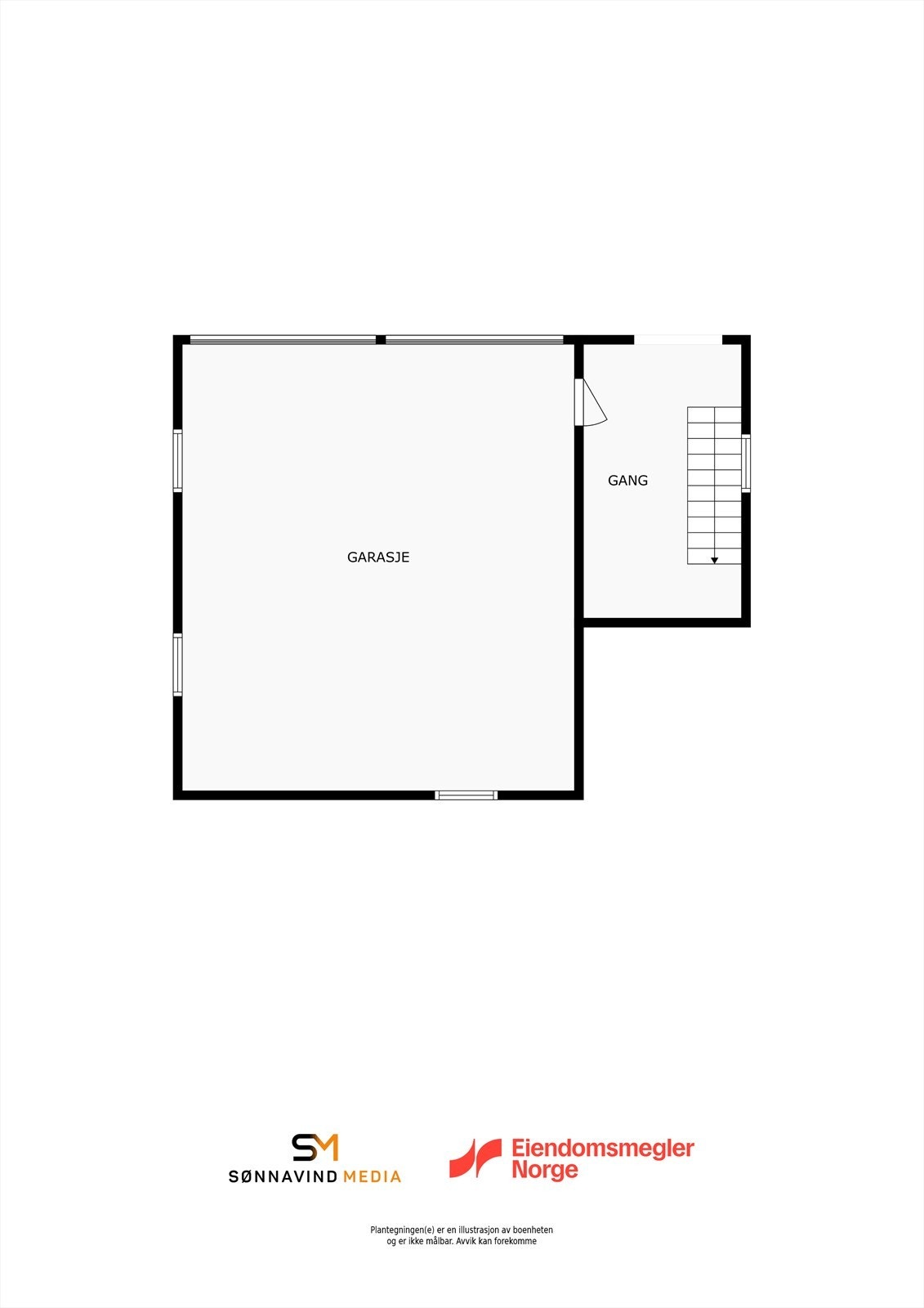 Plantegning garasje 1. etasje Galleribilde