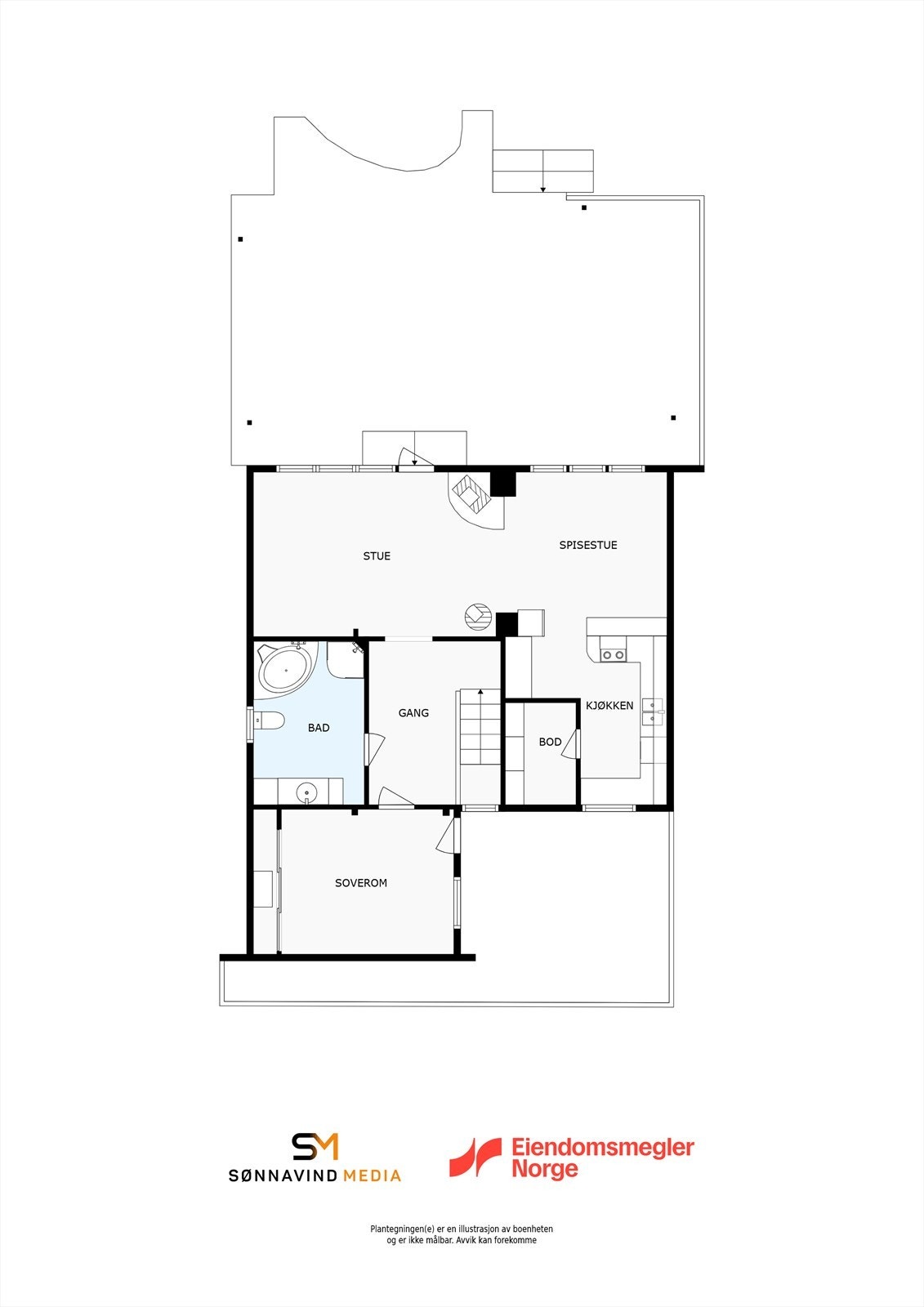 Plantegning 2. etasje Galleribilde