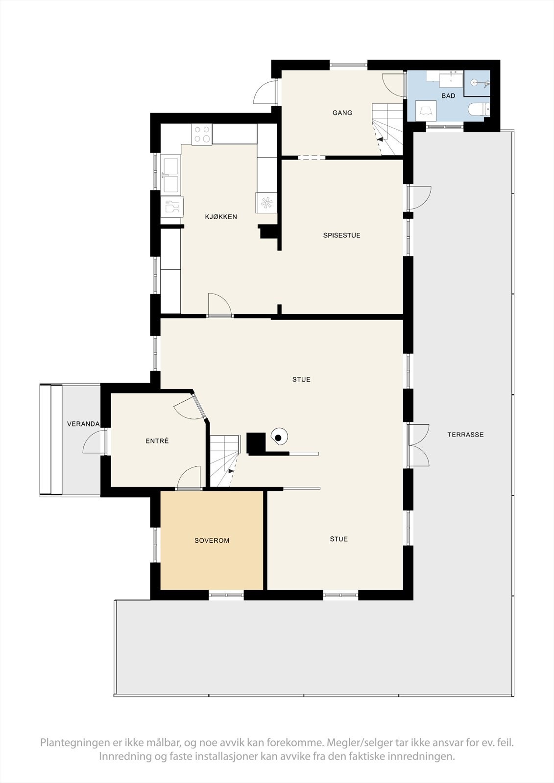 Plantegning 1.etasje Galleribilde