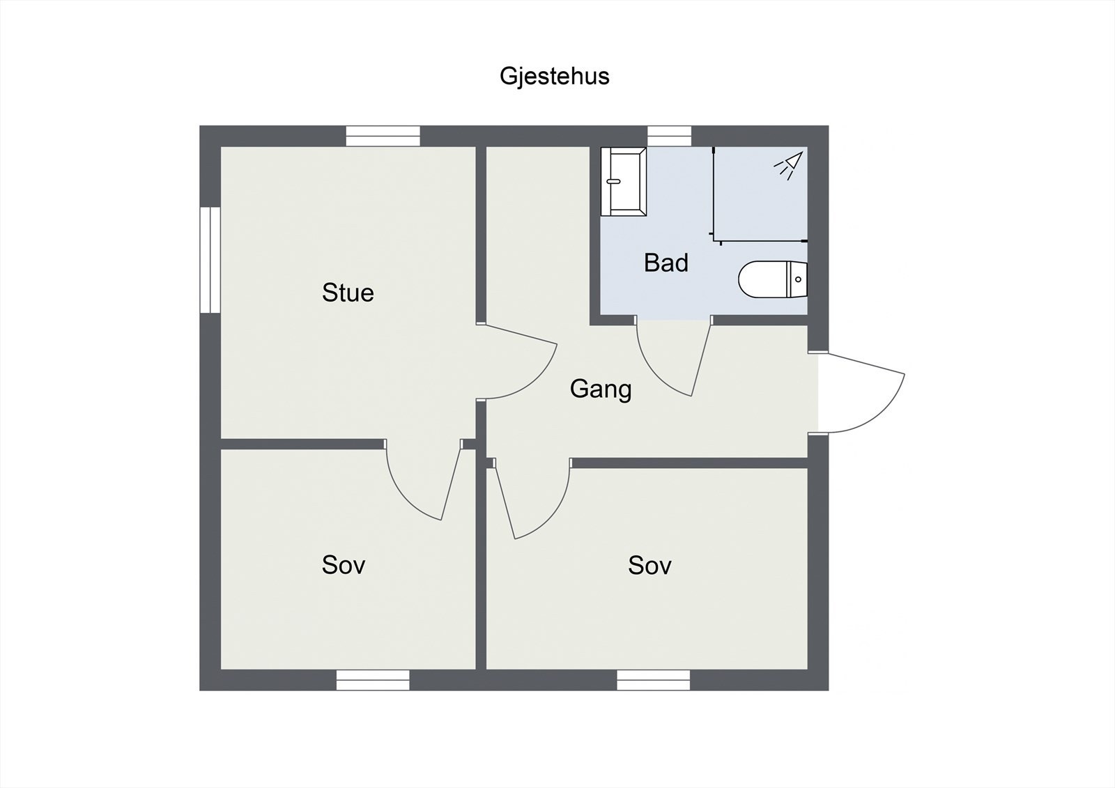 Plantegning anneks. Galleribilde