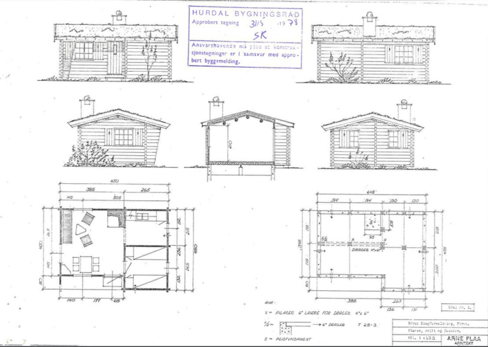 Byggetegninger fra kommune. Galleribilde