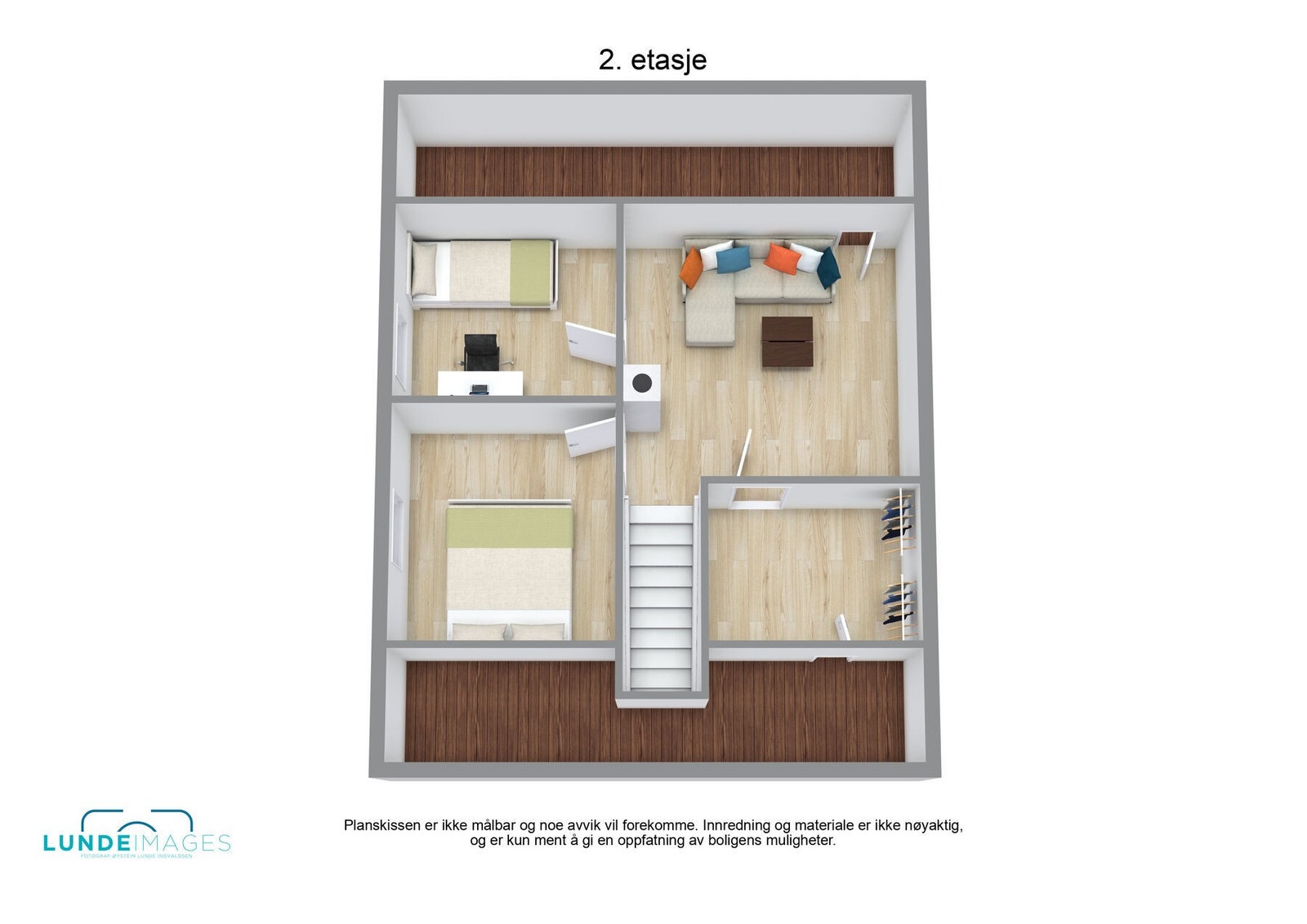 Planskisse 2. etasje 3D - ikke målbar Galleribilde