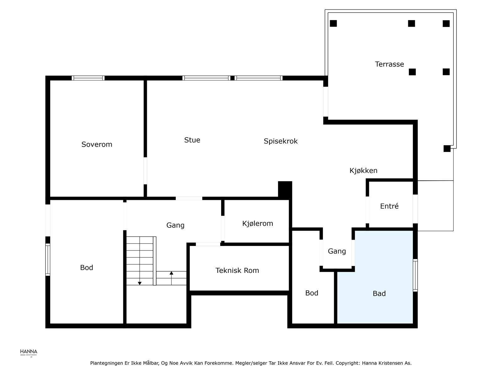 Plantegning av underetasjen Galleribilde