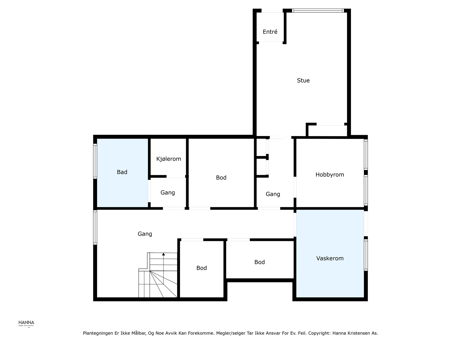 Plantegning underetasje Galleribilde