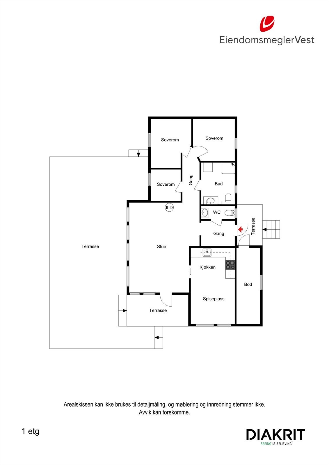 Plantegning hovedetasje Galleribilde