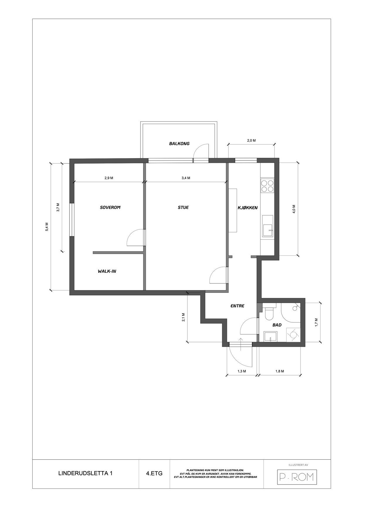 Målsatt plantegning. Galleribilde