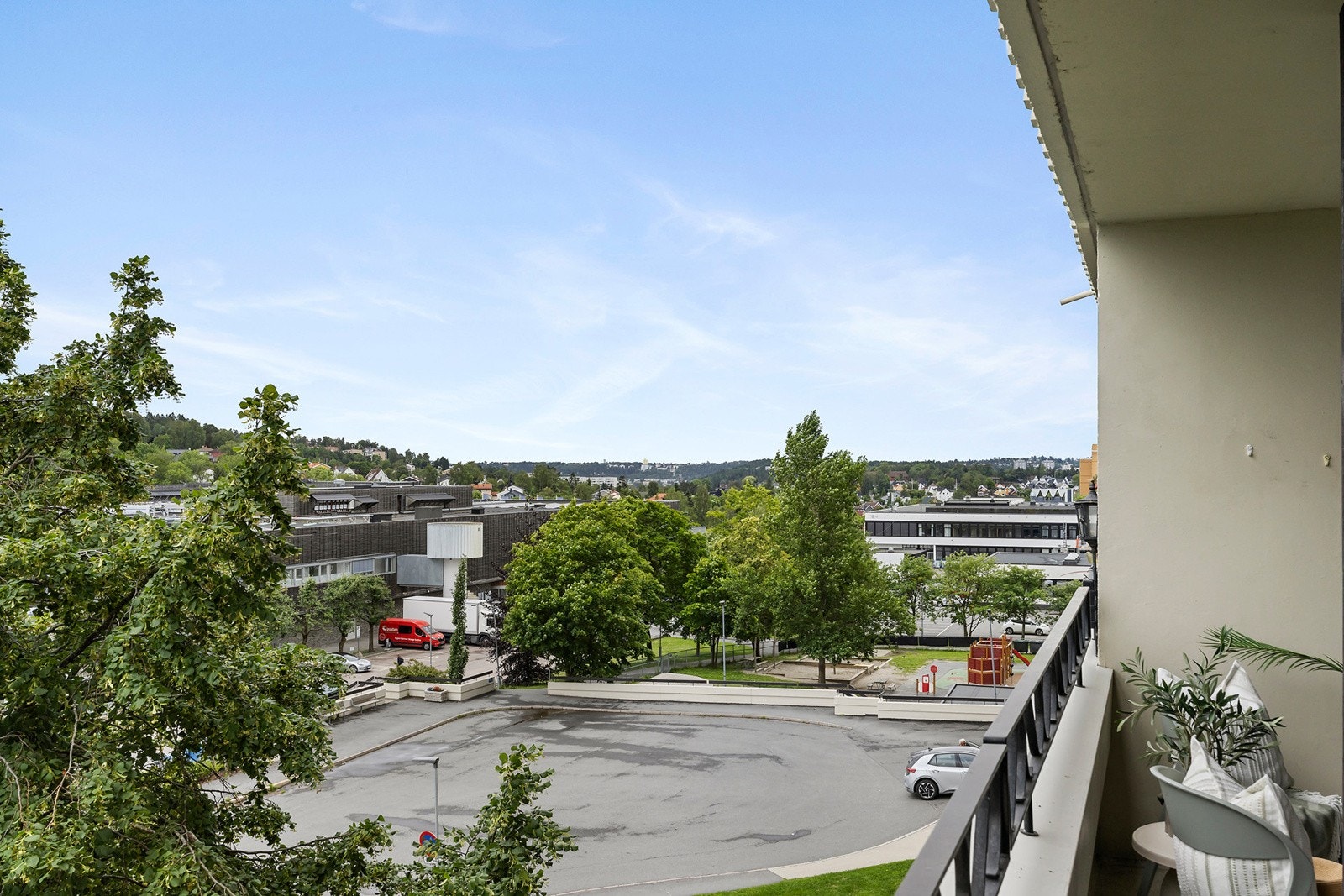 Utsikt fra balkong Galleribilde