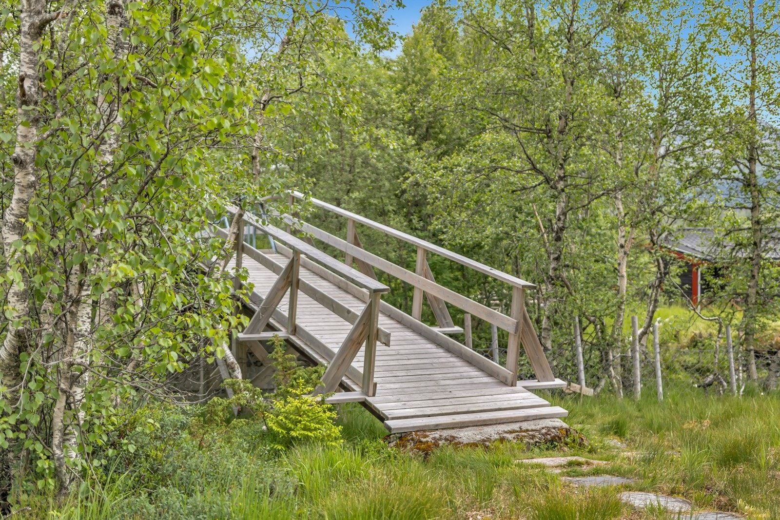 Gangbro til hytten. Galleribilde