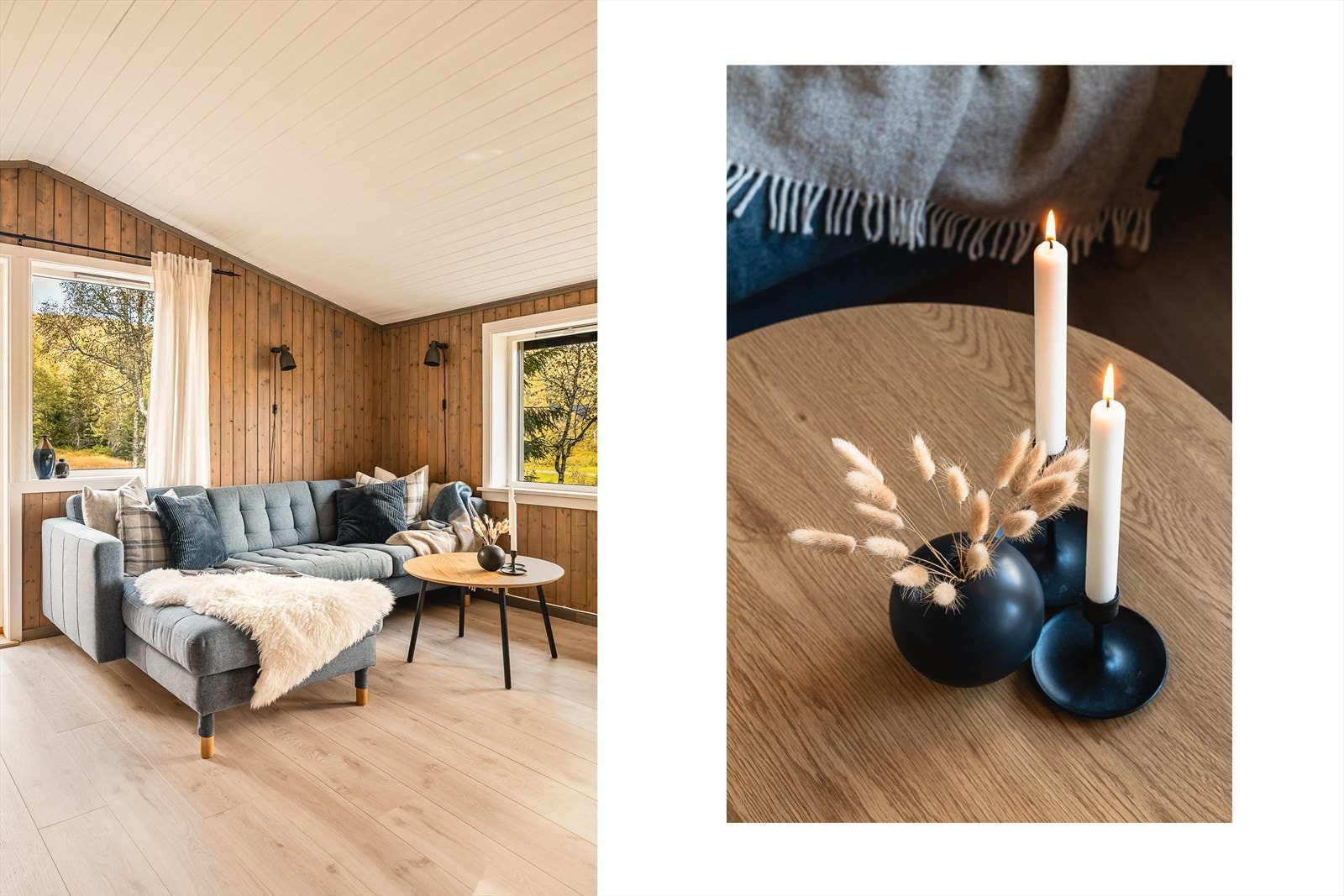 Koselig og sjarmerende stue med utgang til herlig terrasse. Galleribilde