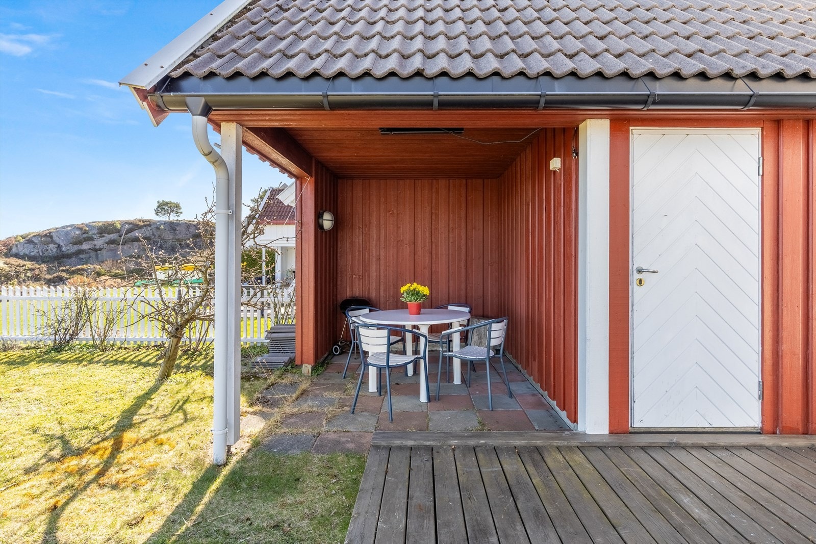 Utestue/platting med overbygd tak Galleribilde