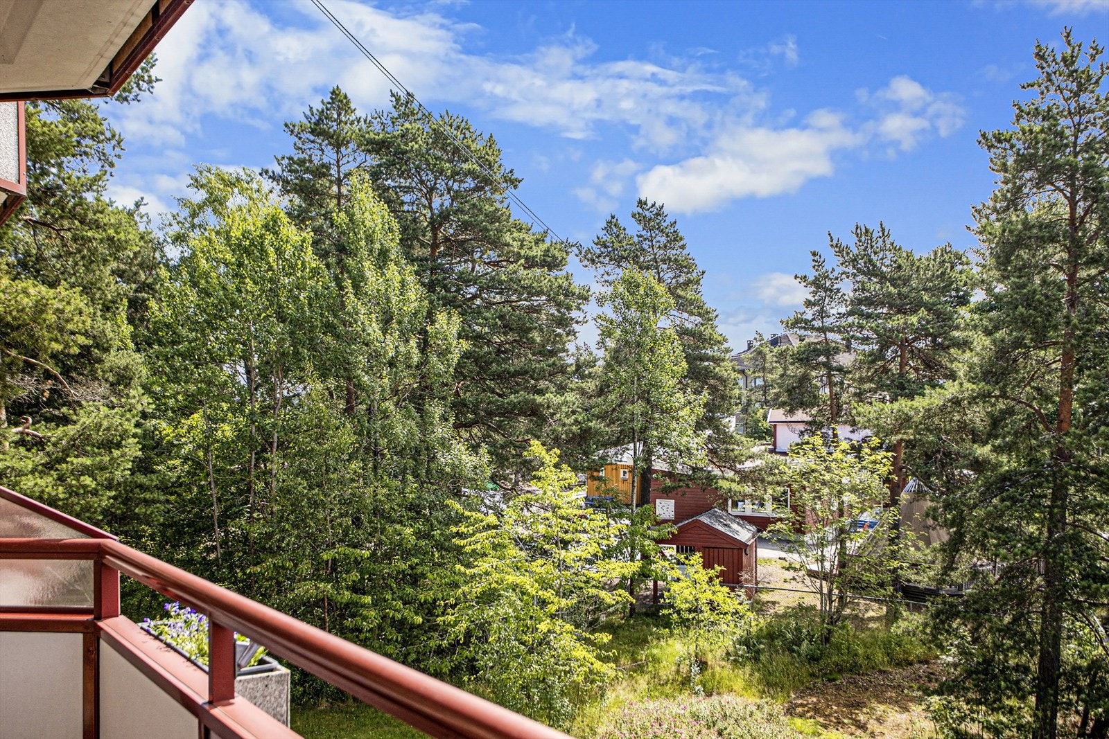 Hyggelig utsyn fra balkongen. Galleribilde