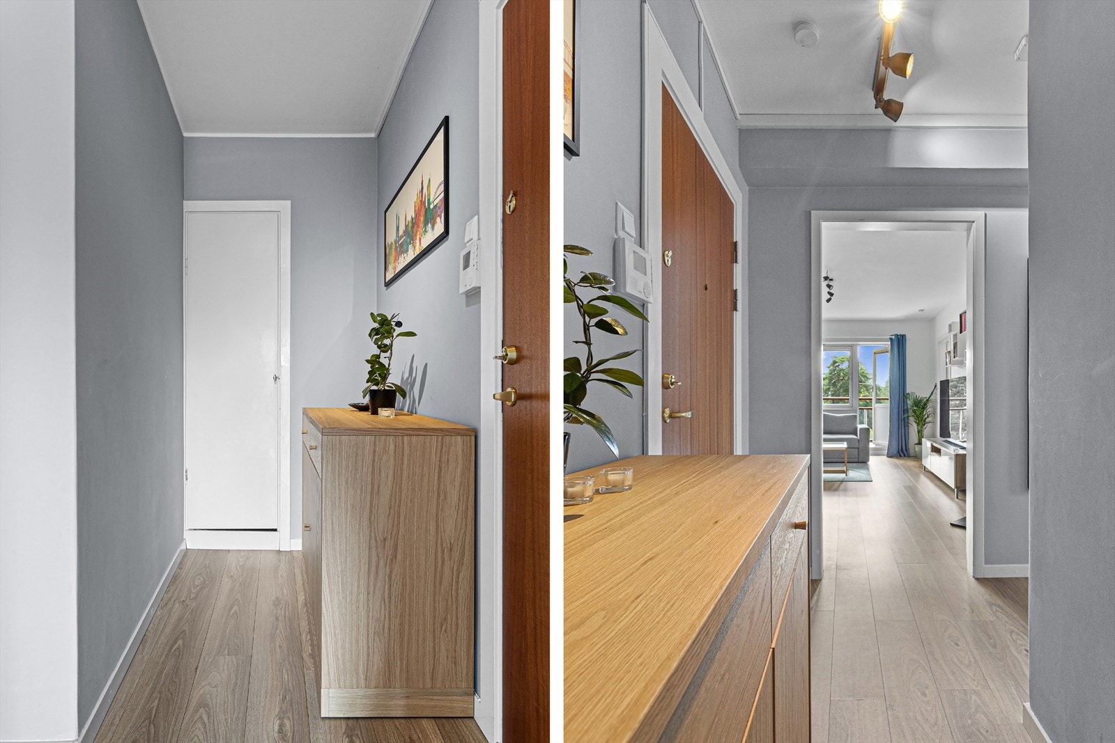 Romslig entrè. Galleribilde