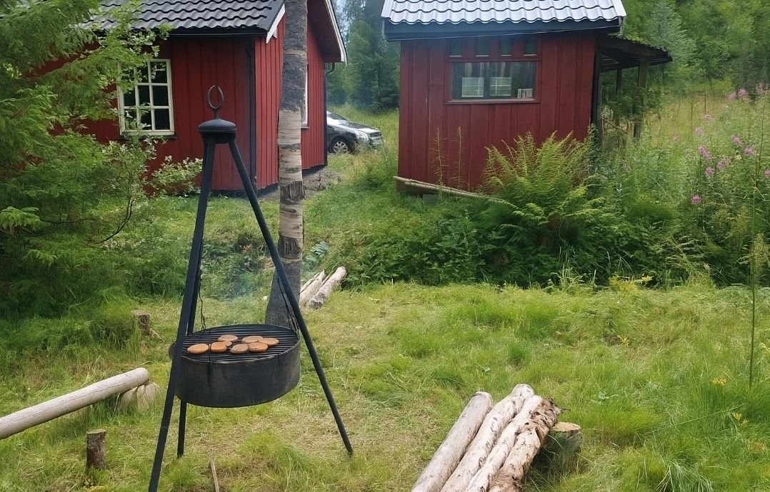 Fin uteplass med bålpanne mulighet Galleribilde