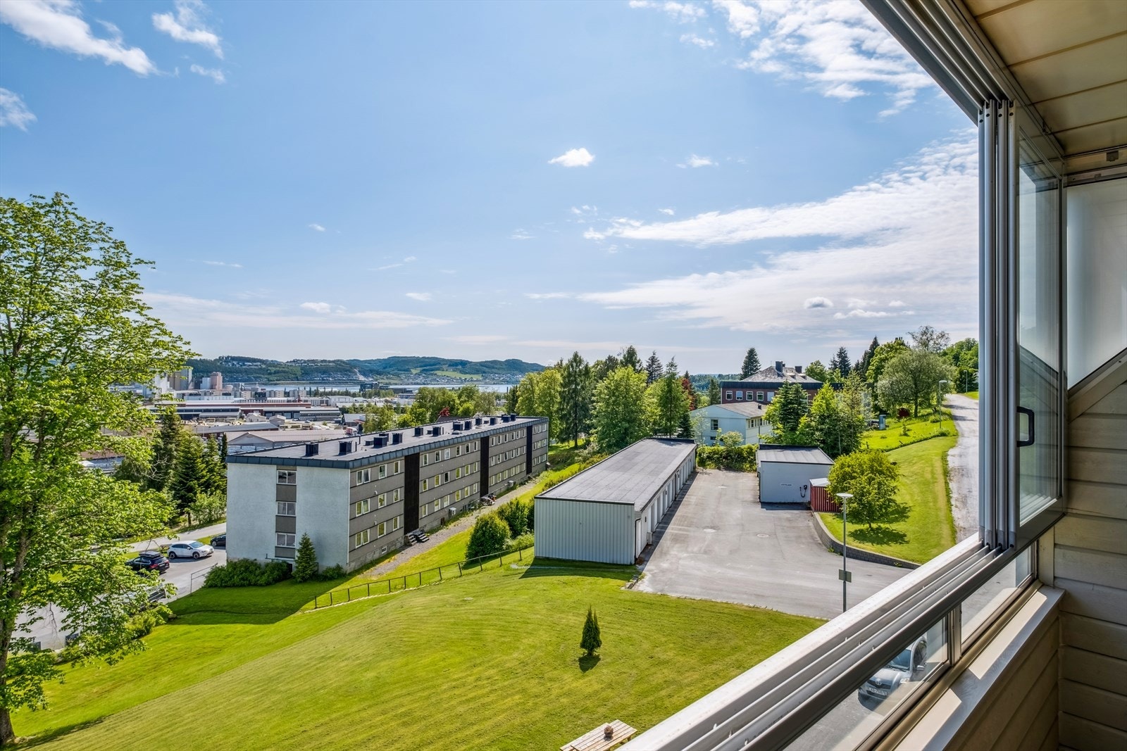 Fin utsikt fra balkongen. Galleribilde